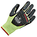 Ergodyne ProFlex 7141 Hi-Vis Nitrile-Coated DIR Level 4 Cut-Resistant Gloves, Medium, Lime