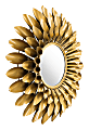Zuo Modern Sunflower Round Mirror, 31-1/2"H x 31-1/2"W x 3-15/16"D, Gold