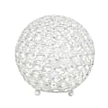 Elegant Designs Crystal Ball Table Lamp, 8"H, White