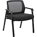 Lorell® Mesh Low-Back Big And Tall Guest Chair, Black 1 thumbnail image