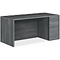 HON 10500 H105897R Pedestal Desk - 66" x 30"29.5" - 3 x Box, File Drawer(s)Right Side - Finish: Sterling Ash