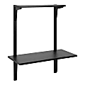 Kate and Laurel Meridien 30”W Wall-Mounted Student Desk, 36”H x 30”W x 14”D, Black