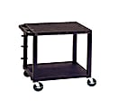 H. Wilson 26" Plastic Utility Cart, With Electric Assembly, 26"H x 24"W x 18"D, Black