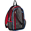 Eastsport Sport Mesh Backpack, Black/Red/Blue