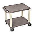 H. Wilson 26" Plastic Utility Cart, With Electric Assembly, 26"H x 24"W x 18"D, Gray 1 thumbnail image