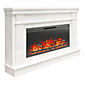 Ameriwood Home Elmcroft Wide Mantel With Linear Electric Fireplace, 37-13/16”H x 64”W x 10-15/16”D, Plaster