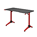 Safco® Ultimate 48"W Computer Gaming Desk, Black/Red 1 thumbnail image