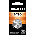 Duracell 2430 Lithium Coin Battery 6-Packs - For Pet Collar, Medical Equipment, Watch, Security Device, Toy - CR2430 - 3 V DC - 4 / Carton 1 thumbnail image
