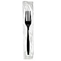 Dixie® Individually Wrapped Heavyweight Forks, Black, Carton Of 1,000 Forks