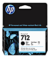 HP 712 DesignJet Black Ink Cartridge, 3ED70A