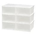 IRIS® Stacking Men's Shoe Storage Containers, 6 5/8" x 12" x 13 1/4", White, Case Of 6 1 thumbnail image