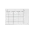 U Brands Magnetic Dry Erase Monthly Calendar Board, 30" X 20", White Wood Decor Frame