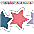 Teacher Created Resources Die-Cut Border Trim Strips, Scalloped, 2-3/4" x 35", Oh Happy Day Stars, Pack Of 12