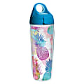 Tervis Water Bottle With Lid, 24 Oz, Watercolor Pineapple