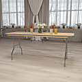 Flash Furniture Rectangular Heavy-Duty Folding Banquet Table, 30"H x 30"W x 72"D, Natural 1 thumbnail image