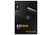 Samsung 870 EVO Internal Solid State Drive, 1TB, SATA III, MZ-77E1T0B/AM