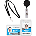 Advantus Badge Holder - Horizontal/Vertical - Assorted, Clear - 50 / Pack 1 thumbnail image