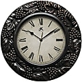 Infinity Instruments Naples 13 1/2" Round Wall Clock, Pewter