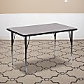 Flash Furniture Rectangular Activity Table, 24"W x 48"D, Gray/Chrome