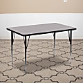 Flash Furniture Rectangular Activity Table, 24"W x 48"D, Gray/Chrome 1 thumbnail image