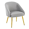LumiSource Shiraz Contemporary Glam Chair, Silver/Gold 1 thumbnail image