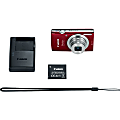 Canon PowerShot 180 20 Megapixel Compact Camera - Red - 1/2.3" Sensor - Autofocus - 2.7"LCD - 8x Optical Zoom - 4x Digital Zoom - Optical (IS) - 5152 x 3864 Image - 1280 x 720 Video - HD Movie Mode - Wireless LAN 1 thumbnail image