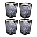 Mind Reader Mesh Trash Can Waste Paper Baskets, 5 Gallon, 12-1/4" H x 9-3/4" W x 9-3/4" L Black, Set Of 4 Baskets 1 thumbnail image