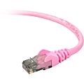 Belkin Cat. 6 UTP Patch Cable - RJ-45 Male - RJ-45 Male - 3ft - Pink 1 thumbnail image