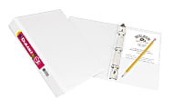 Avery® 3-Ring Durable View Mini Binder With DuraHinge®, 1" Round Rings, White 1 thumbnail image