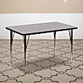 Flash Furniture Rectangular Activity Table, 30"W x 72"D, Gray/Chrome