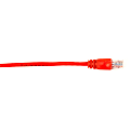 Black Box Connect Cat.6 UTP Patch Network Cable - 5 ft Category 6 Network Cable for Network Device - First End: 1 x RJ-45 Network - Male - Second End: 1 x RJ-45 Network - Male - 1 Gbit/s - Patch Cable - Gold Plated Contact - CM - 26 AWG - Red