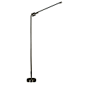Kenroy 74" Height-Adjustable Floor Lamp, Brushed Steel