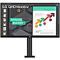 LG 27BN88Q-B 27" WQHD LCD Monitor - 16:9 - Textured Black - 27" Class - In-plane Switching (IPS) Technology - 2560 x 1440 - 16.7 Million Colors - FreeSync - 350 Nit Typical - 5 ms - HDMI - DisplayPort