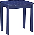 Linon Troy Indoor/Outdoor End Table, 18-1/8"H x 18-1/2"W x 18-1/8"D, Blue