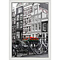 Amanti Art Narrow Picture Frame, 39" x 27", Matted For 24" x 36", Eva White Silver 1 thumbnail image