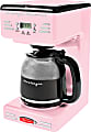 Nostalgia Retro 12-Cup Programmable Coffee Maker, Pink