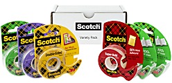 Scotch Variety Tape Pack, 6 Pack, Assorted Tapes Include Magic Tape, Double-Sided Tape, Gift-Wrap Tape and Super-Hold Tape