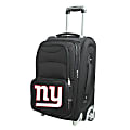Denco Nylon Expandable Upright Rolling Carry-On Luggage, 21"H x 13"W x 9"D, New York Giants, Black