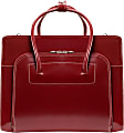 McKlein Lake Forest Italian Leather Briefcase, Red