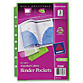 Avery® Binder Pockets, 5 1/2" x 8 1/2", Assorted, Pack Of 3