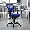 Flash Furniture Ergonomic Mesh Mid-Back Swivel Task Chair, Blue/Black