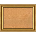 Amanti Art Non-Magnetic Cork Bulletin Board, 34" x 26", Natural, Parlor Gold Plastic Frame 1 thumbnail image