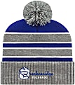 Custom Double-Stripe Ribbed Cuff Knit Cap, Heather/Black 1 thumbnail image