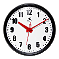 Infinity Instruments Impact Wall Office Clock, 15"H x 15"W x 2"D, Black