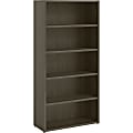 Lorell® Prominence 2.0 60"H 5-Shelf Bookcase, Gray Elm 1 thumbnail image