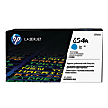 HP 654A Cyan Toner Cartridge, CF331A