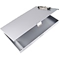 Saunders Tuff Writer Recycled Aluminum Clipboard - 1" Clip Capacity - Side Opening - 12" - Aluminum - Silver - 1 Each