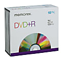 Memorex 16x DVD+R Media - 4.7GB - 120mm Standard - 10 Pack Slim Jewel Case