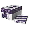 Cougar® Digital Printing Paper, Letter Size, 98 Brightness, 60 Lb Text (89 gsm), FSC® Certified, White, 500 Sheets Per Ream, Case Of 10 Reams