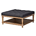 Baxton Studio Kelly Cocktail Ottoman, Charcoal 1 thumbnail image